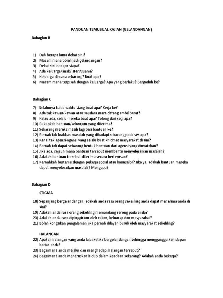 Contoh skrip temu bual responden contoh skrip temu bual responden nama no k p umur alamat pada yang lalu saya telah pergi ke kuala terengganu untuk course . Soalan Panduan Temubual Kajian 1 Pdf