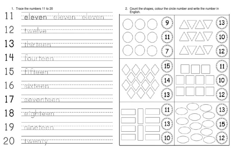 While some still do, this isn't always the most eff. Numbers 11 20 Worksheet Pdf