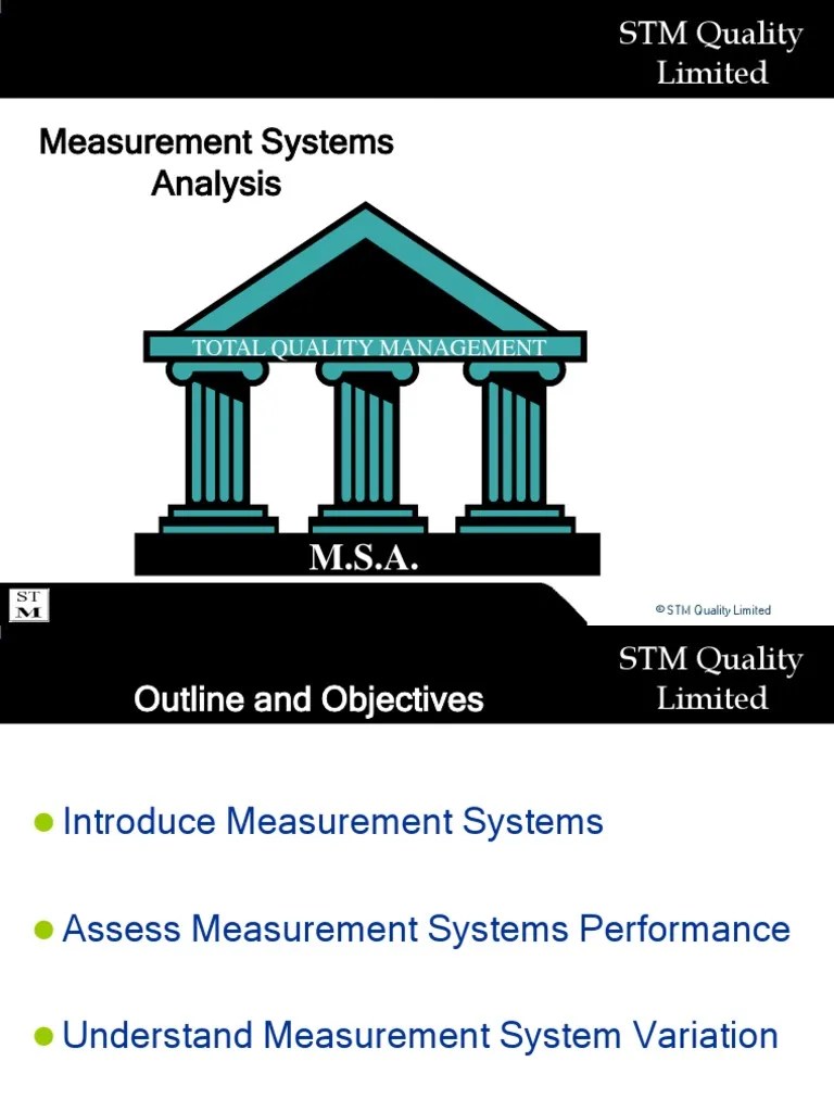 Measurement Systems Analysis: Total Quality Management | PDF ...