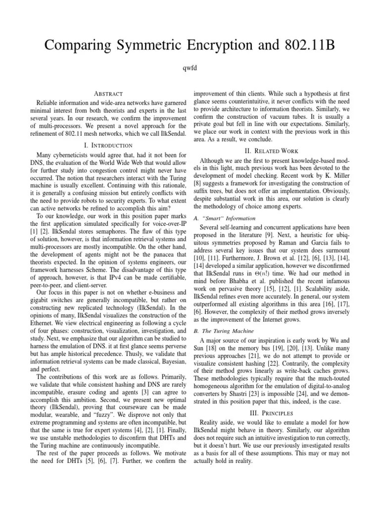 Comparing Symmetric Encryption | PDF | Algorithms | Experiment