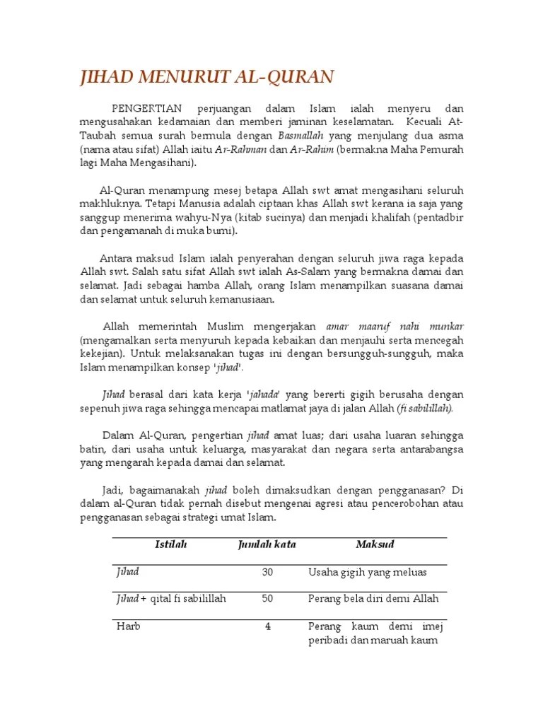  Nurul Akmal On Al Quran Ramadan Periodic Table Quran Memang diakui bahwa salah satu bentuk jihad adalah perjuangan fisikperang tetapi harus diingat pula bahwa masih ada jihad yang lebih besar.