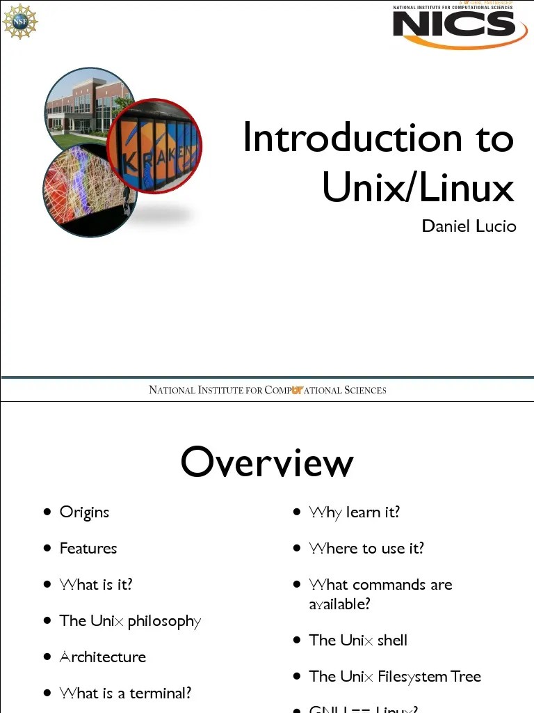 Introduction To Unix/Linux: Daniel Lucio | PDF | Computer Terminal | Unix