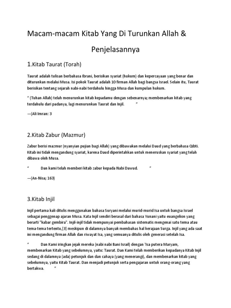 Kitab Taurat Diturunkan Sebagai Petunjuk Kaum