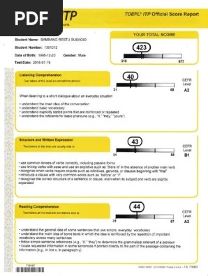 In their study of toefl preparation classes and teachers, alderson. Sertifikat Toefl Itp 2 Pdf Test Of English As A Foreign Language Verb