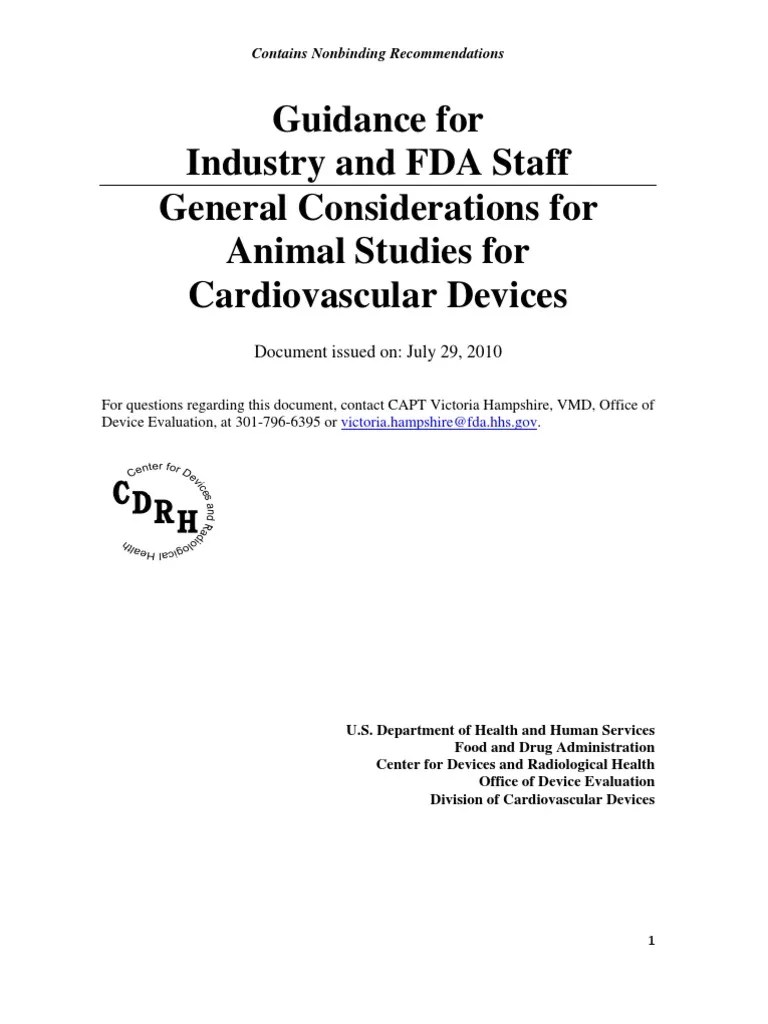 FDA Guidence | PDF | Food And Drug Administration | Animal Testing