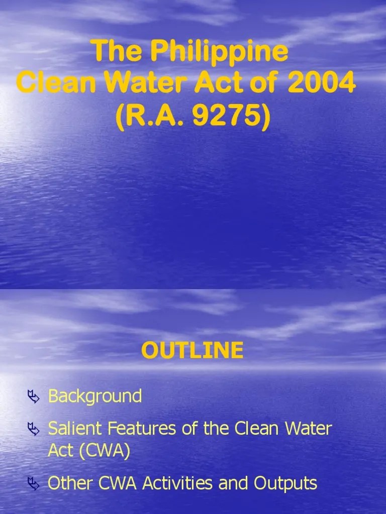 Clean Water Act | PDF | Water Resources | Water Pollution