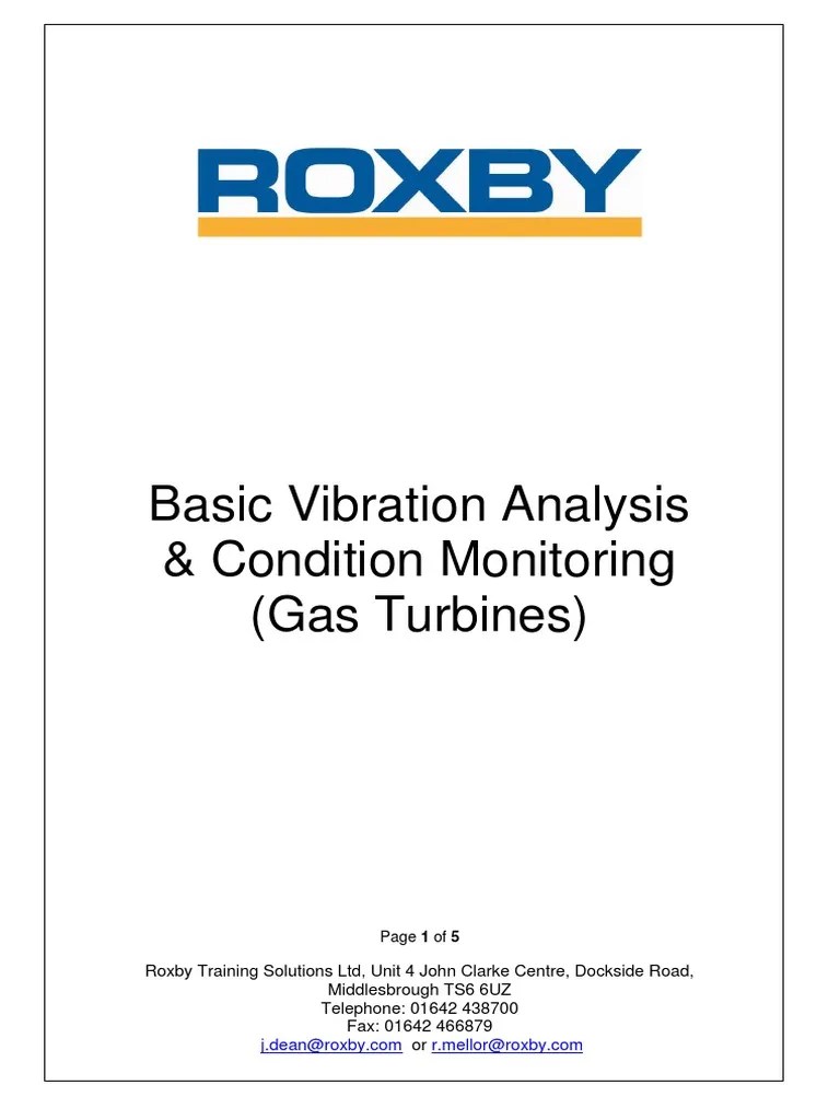 Basic Vibration Analysis Condition Monitoring | PDF | Jet Engine | Gases