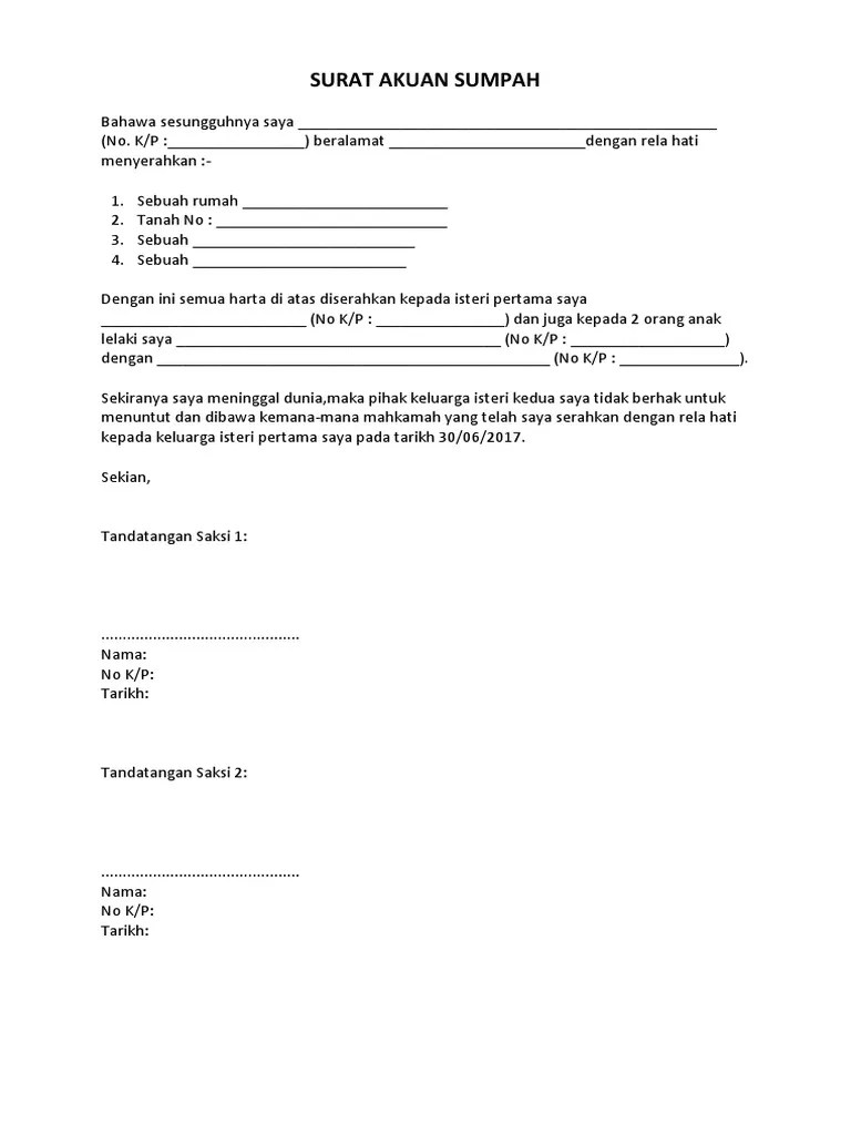 Setiap tuan rumah mempunyai kontrak atau ikatan perjanjian yang berbeza tetapi format surat dan isi kandungannya adalah sama. Rumah Archives Page 6 Of 14 Letter Website