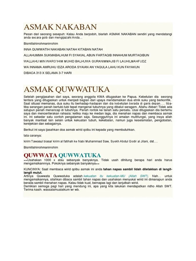 Baginya, ia sangat meyakini ayat alqur&#x27;an yang bunyinya, innama amruhu idza aroda syaian ayyakulalahu &quot; Asma Nakaban