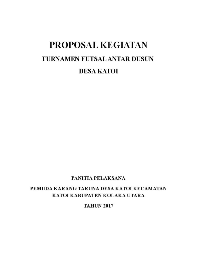 Proposal Untuk Turnamen Futsal | PDF
