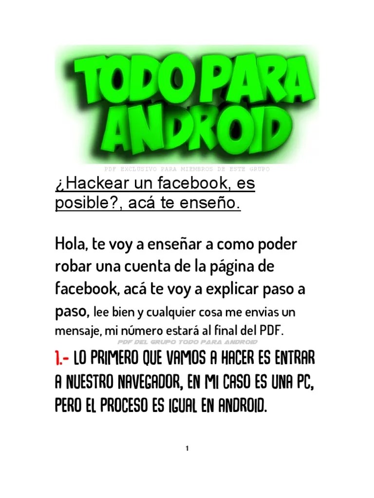 Como Hackear Facebook By Hector | PDF