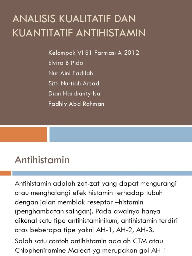 Jadi analisis kualitatif berhubungan dengan unsur ion atau. Analisis Kualitatif Dan Kuantitatif Antihistamin Pdf