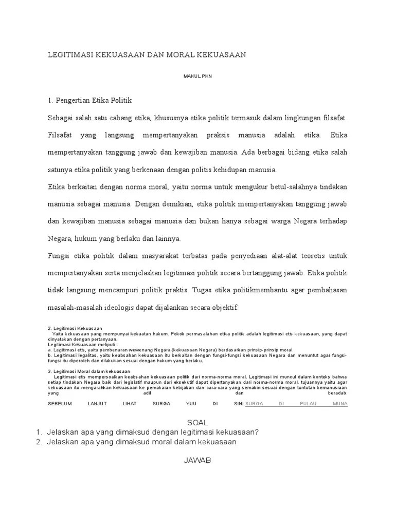 Alat Legitimasi Politik Adalah