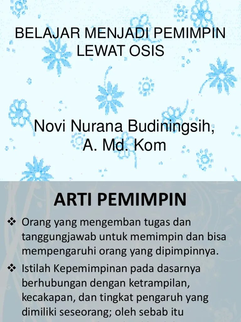 Belajar Menjadi Pemimpin Lewat Osis | PDF
