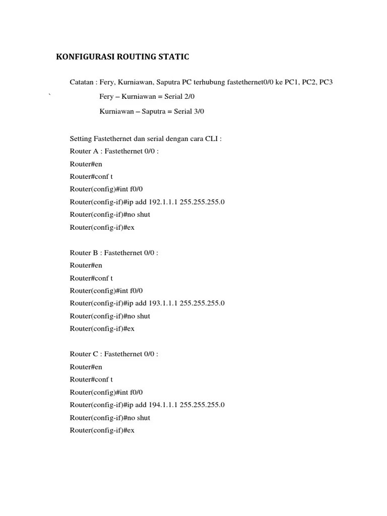 Modul Routing Static | PDF | Griya & Taman