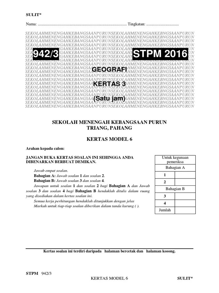 Kertas Soalan Matematik Pt3 2016 Soalan Bh Dokterandalan
