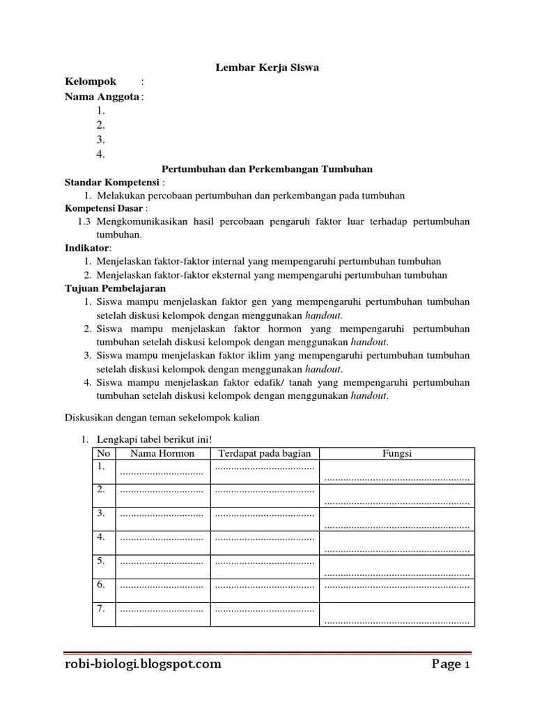 Contoh soal essay biologi kelas xii sma/ma bab 1 pertumbuhan dan perkembangan . Contoh Soal Biologi Kelas 12 Tentang Pertumbuhan Dan