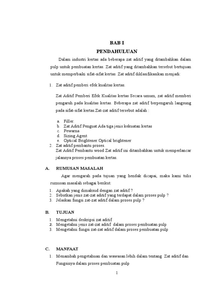MAKALAH ZAT ADITIF Pada Kertas | PDF