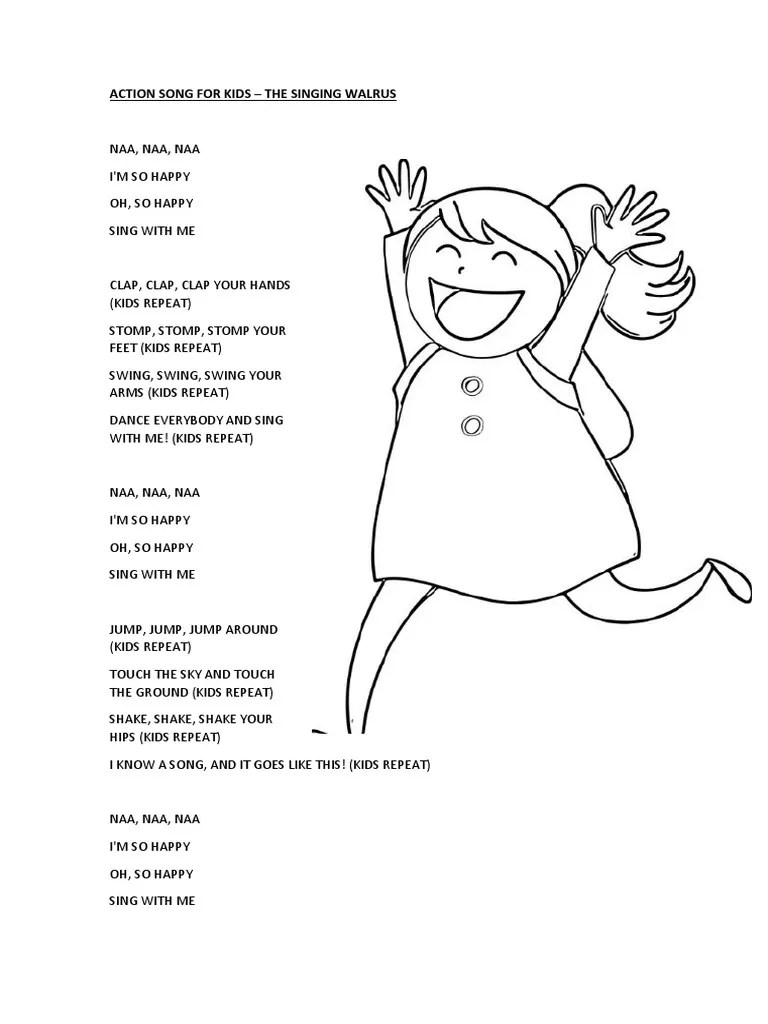 Action Song For Kids | PDF