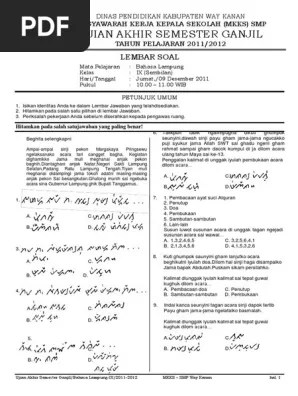 Kunci jawaban buku bahasa sunda kelas 5 kurikulum 2013. Naskah Soal Kelas Bhs Lampung Kelas Ix Pdf
