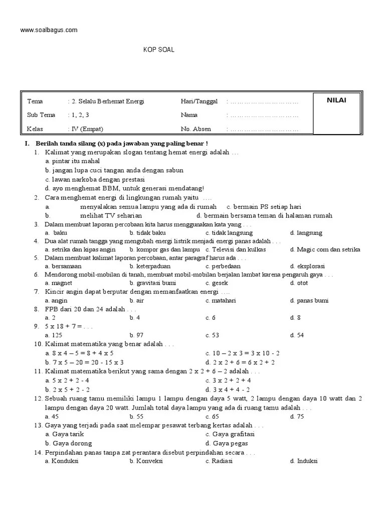 Contoh Soal Hots Bahasa Indonesia Sd Kelas 4 Yaitu C4 analisis C5 Evaluasi dan C6 Mengkreasi Baca Juga.