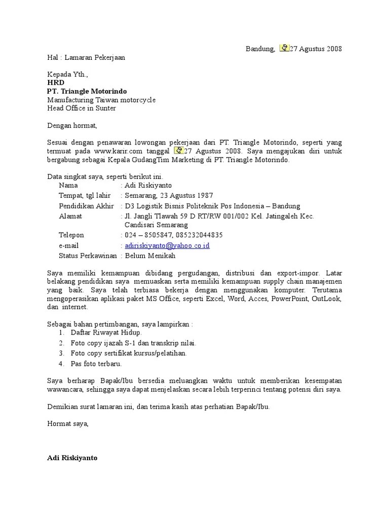 Contoh lowongan kerja di koran harian. Contoh Surat Lamaran Kerja Dari Iklan Pdf