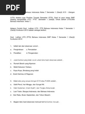 Kunci Jawaban Uts Kelas 7 Semester 2 50 Soal Dan Jawaban Uts Pts Prakarya Kelas 7 Semester 1 2 Kherysuryawan Id Soal Pkn Kelas 7 Semester 2 Indo Inter Soal pts matematika kelas 7 k13 dan jawaban 20212022 download soal uts matematika kelas vii smpmts semester 1 kurikulum 2013 terbaru.