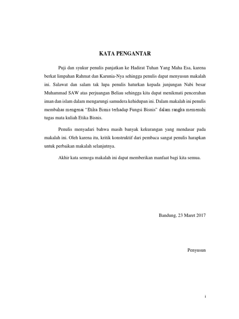 Nomor panggil, 297.564 4 muh e. Makalah Etika Bisnis Terhadap Fungsi Bisnis Pdf