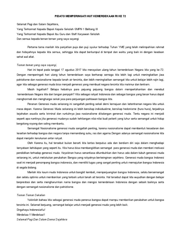 PIDATO Kemerdekaan | PDF