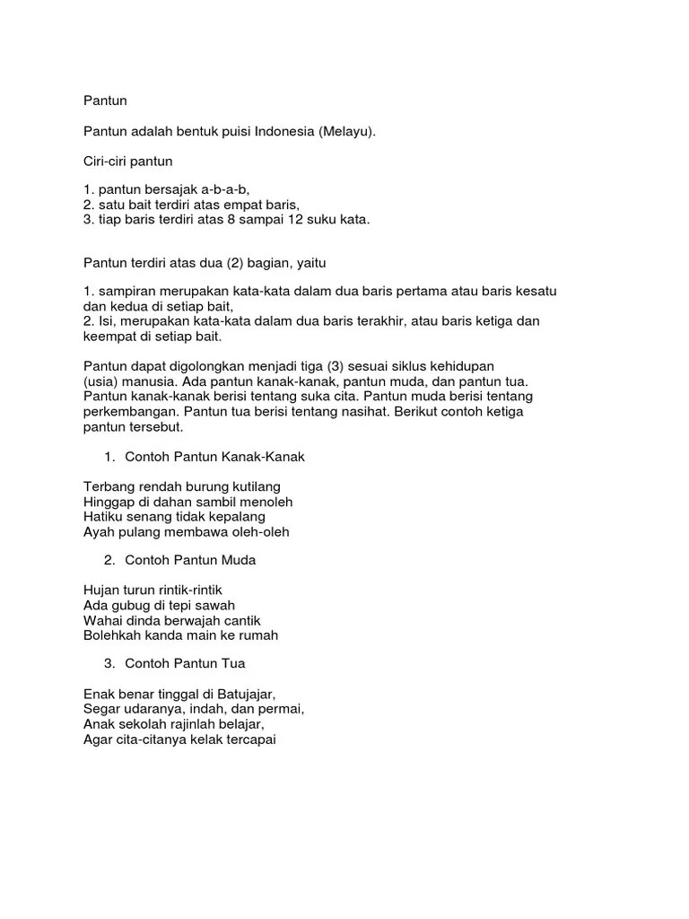 Pembahasan Pantun | PDF