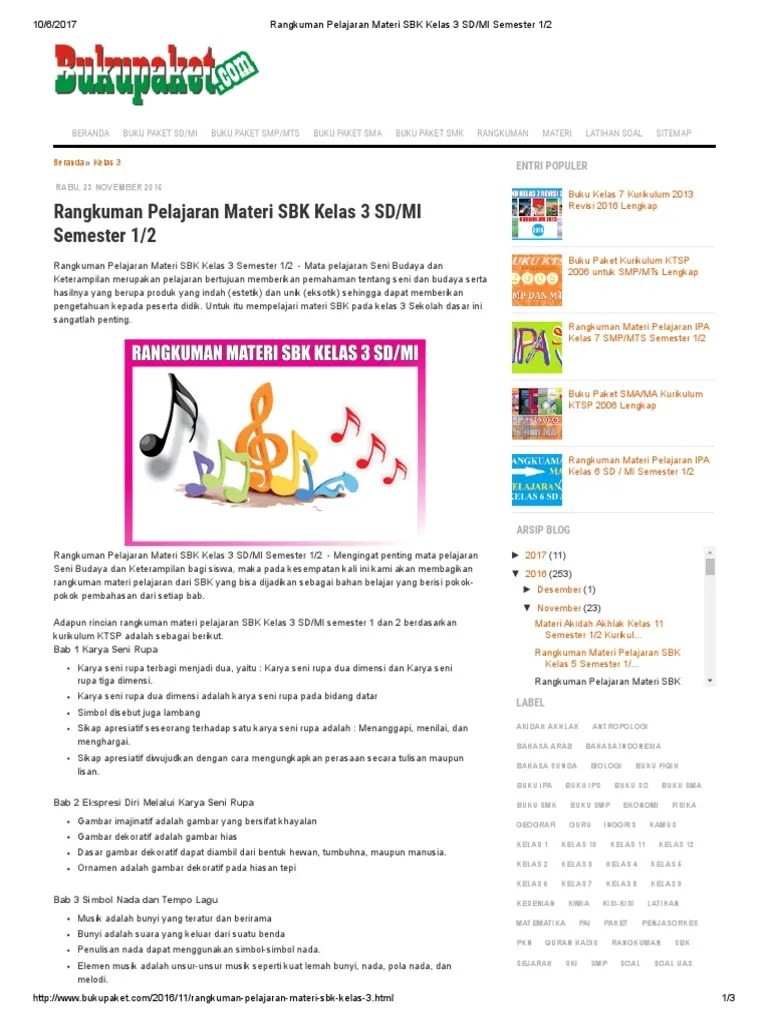 We did not find results for: Rangkuman Pelajaran Materi Sbk Kelas 3 Sd Mi Semester 1 2