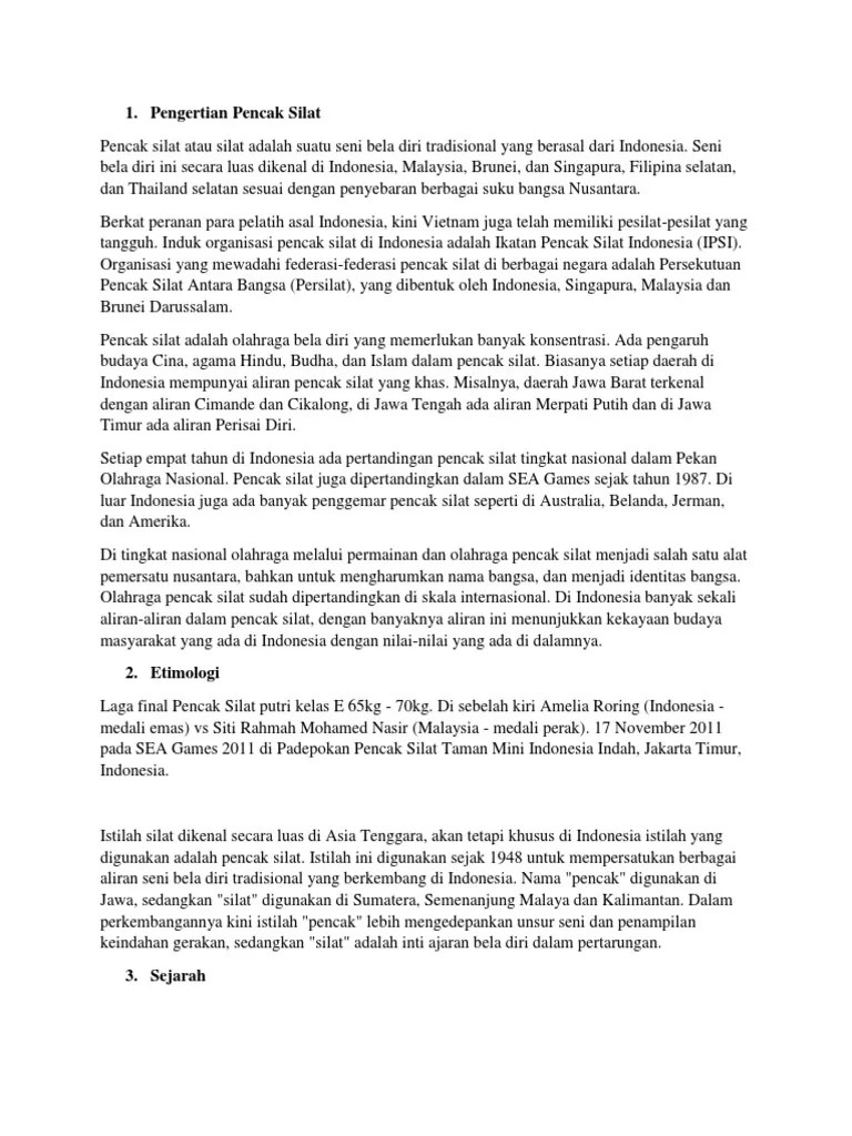 Pengertian Pencak Silat | PDF