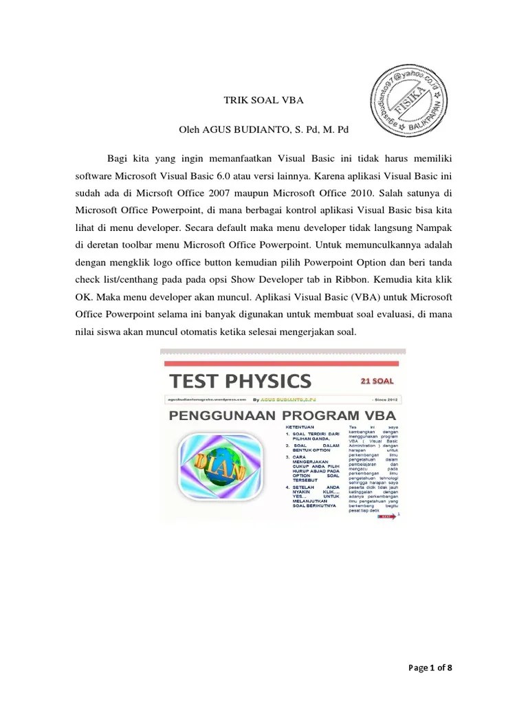 Tutorial Vba PDF | PDF