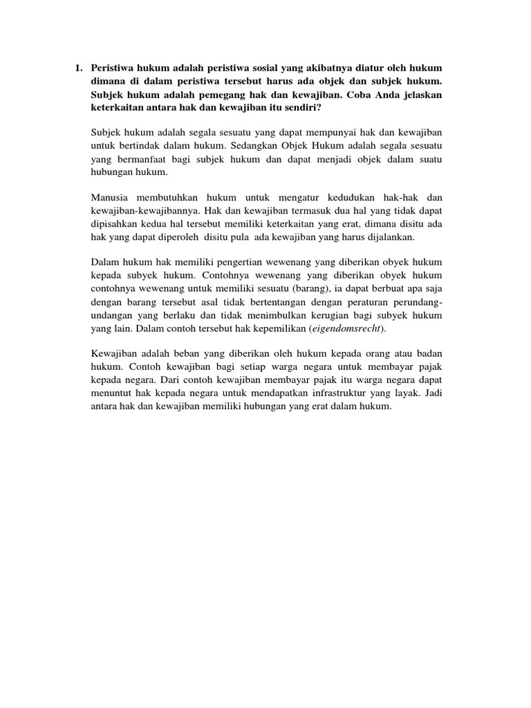 Tugas 2 (A) Sistem Hukum Indonesia | PDF