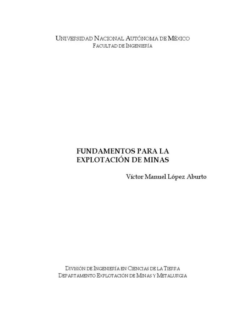 Libro Fundamentos PDF | PDF | Minería | Roca (geología)