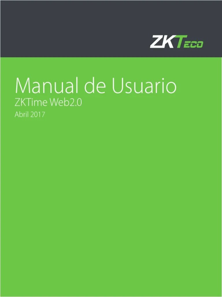 ZKTime Web 2.0 - Manual De Usuario Spanish | PDF | Point And Click ...