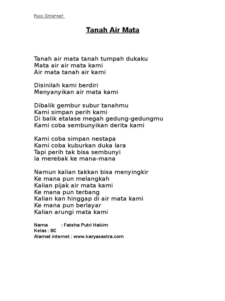 Tanah Air Mata (Puis Internet) | PDF