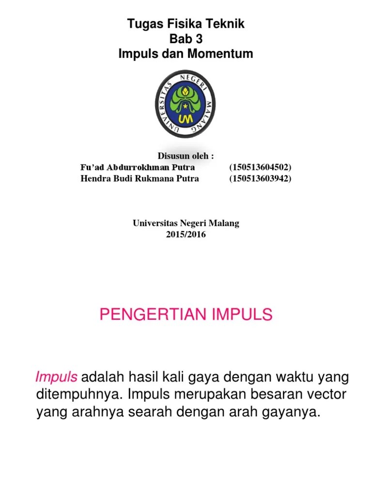Impuls Dan Momentum