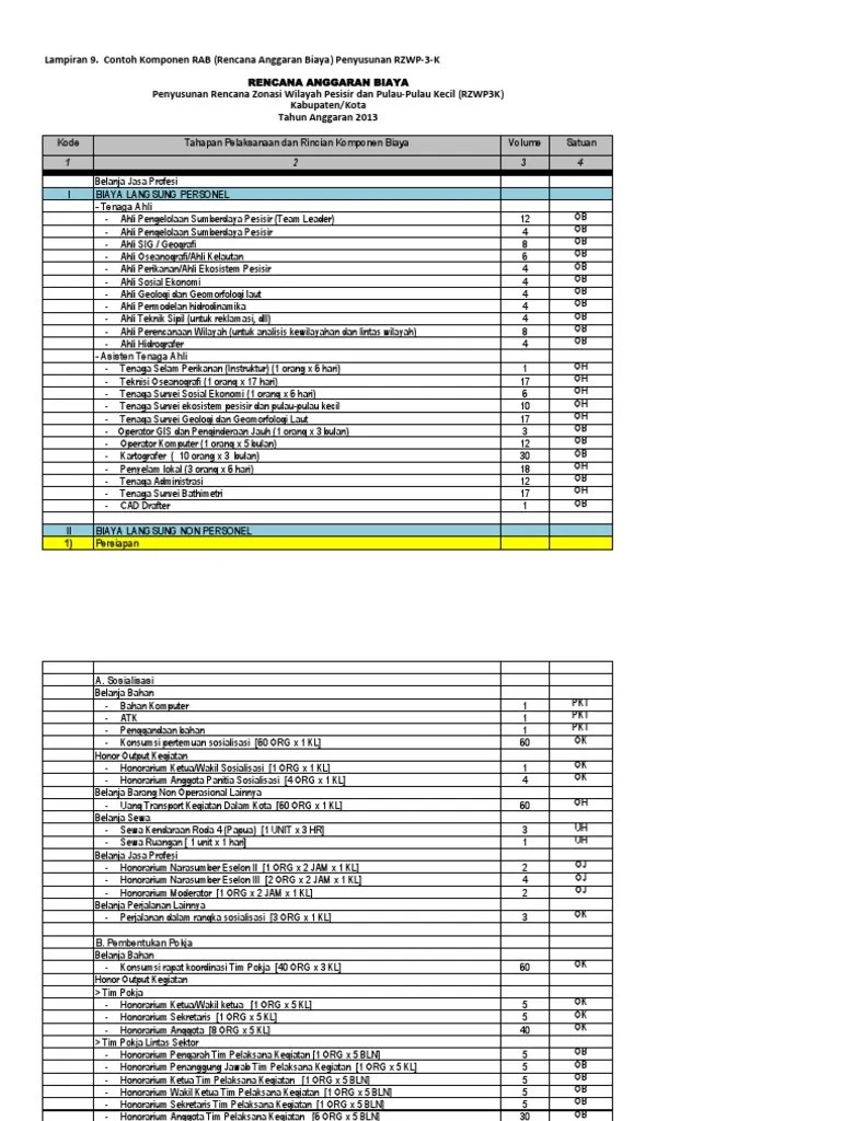 Yang bertanda tangan di bawah ini:. Lampiran 9 Contoh Rab Pdf