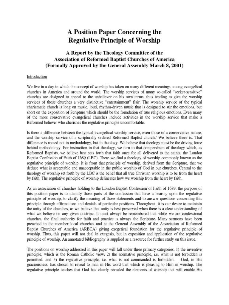 Regulative Principle | PDF | Contemporary Worship Music | Hymns