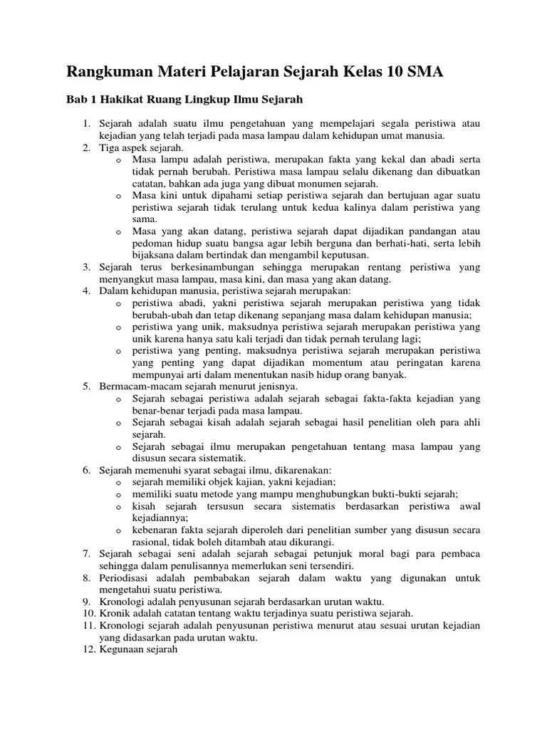 Maybe you would like to learn more about one of these? Rangkuman Materi Sejarah Indonesia Kelas 10 Semester 1 Pdf