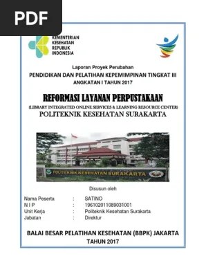 Laporan Akhir Poper - Satino Diklat Pim 3 | PDF