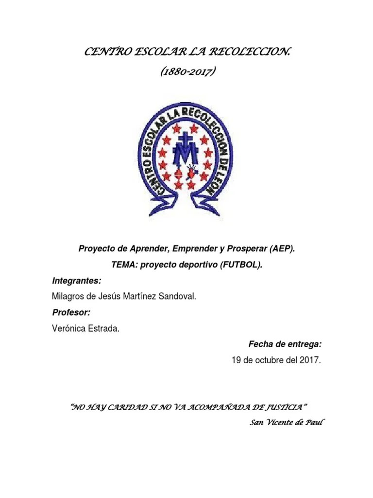 Proyecto Deportivo | PDF | Asociación De Futbol | Educación Física