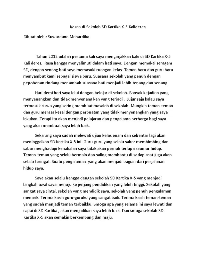 Berikut dikongsikan contoh karangan berkenaan kesan penggunaan telefon bimbit dalam kalangan pelajar untuk rujukan semua. Kesan Di Sekolah Sd Kartika X Pdf