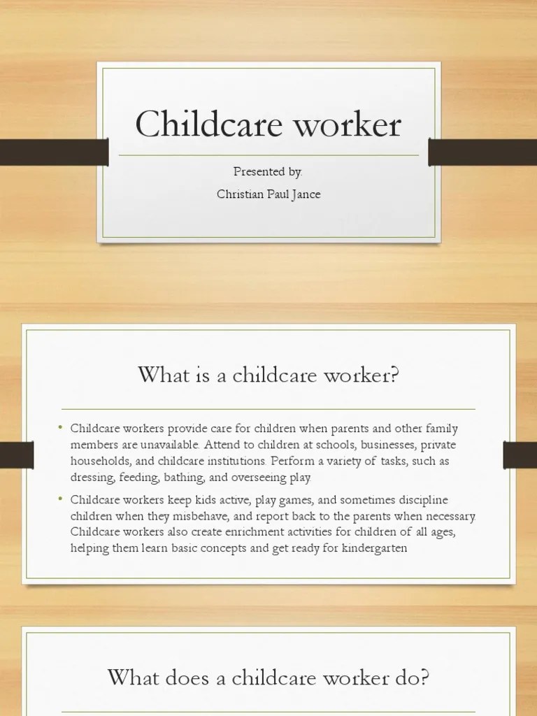 Presentation 2 | PDF | Child Care | Relationships