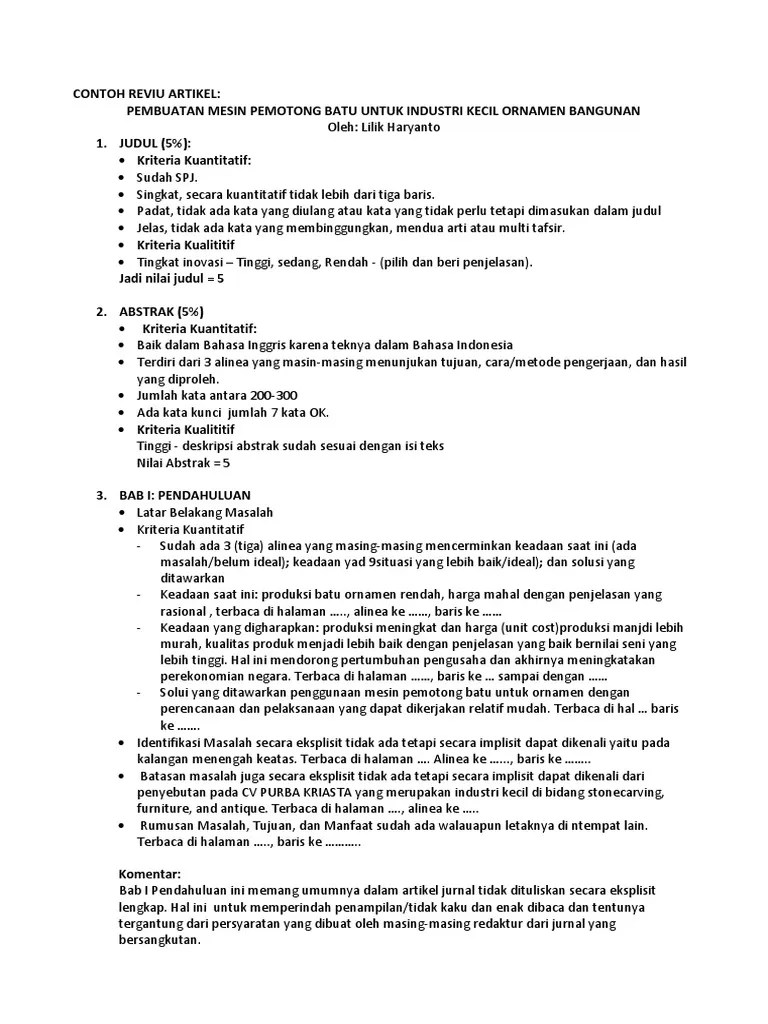 Sedangkan jurnal adalah sebuah laporan . Contoh Hasil Review Artikel Mosaicone