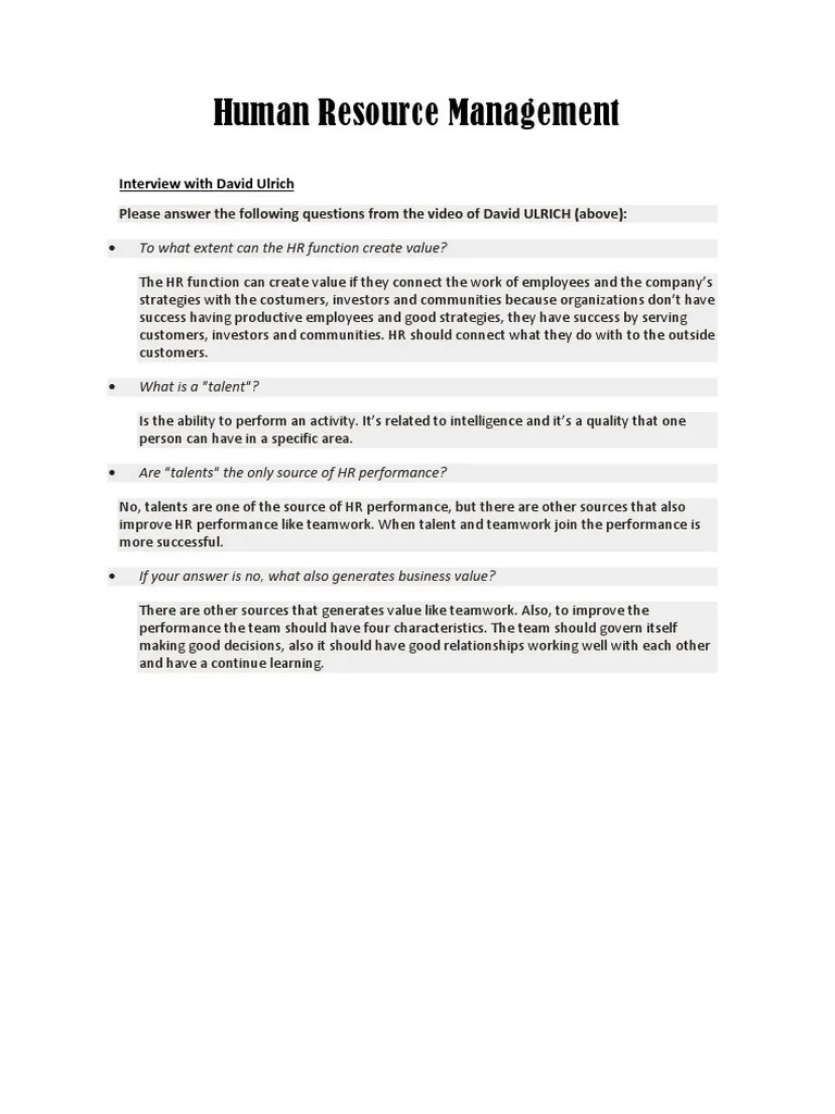 Human Resource Management | PDF