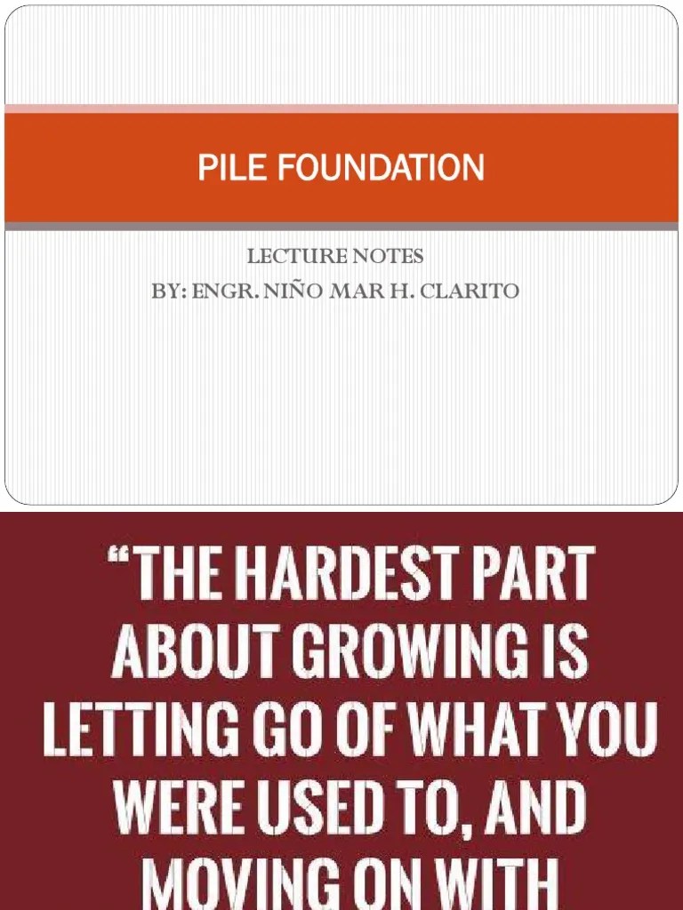 Pile Foundation | PDF | Deep Foundation | Mechanical Engineering