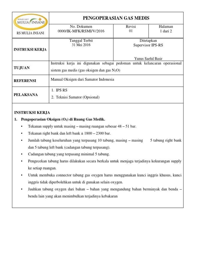 Template Instruksi Kerja Atau Manual | PDF