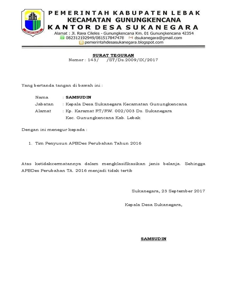 Contoh Surat Peringatan Organisasi Mahasiswa Nusagates